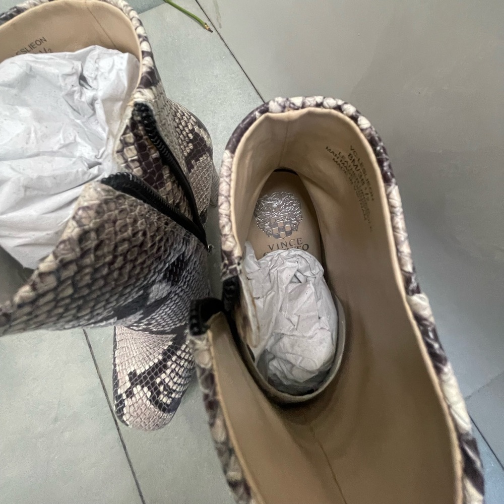 Vince Camuto Python Platform Booties - image 2